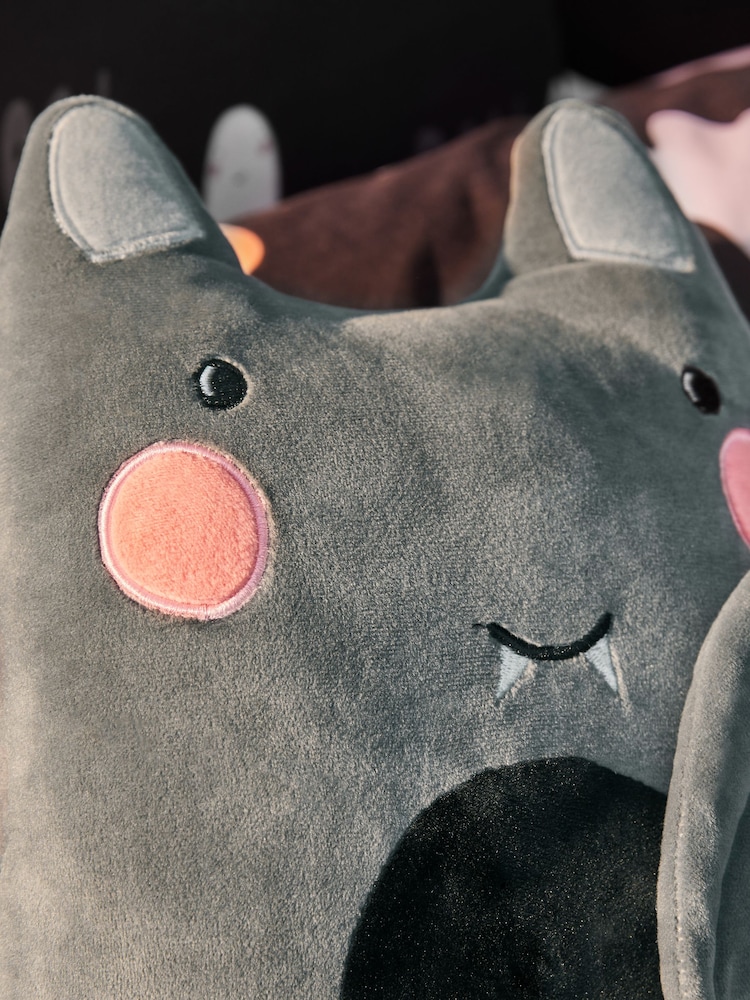 Grey Light Up Halloween Bat Cushion - Image 4 of 4
