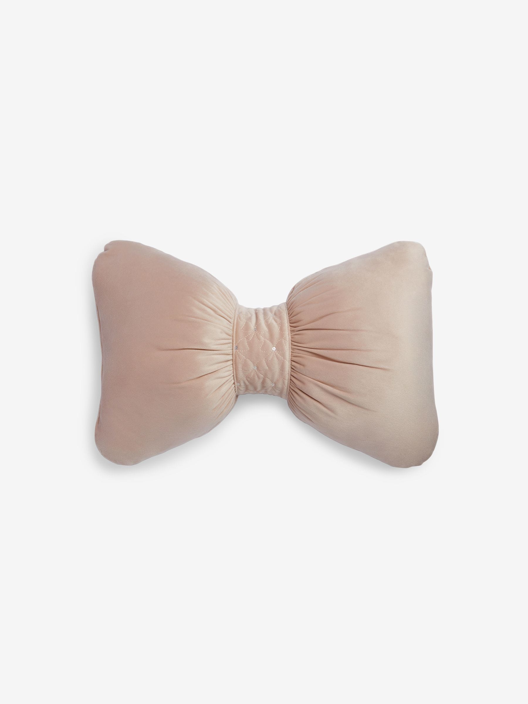 Buy Pink Sequin Quilted Bow Cushion from Next USA