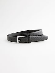 Black Faux Leather Weave Belt - Image 2 of 4
