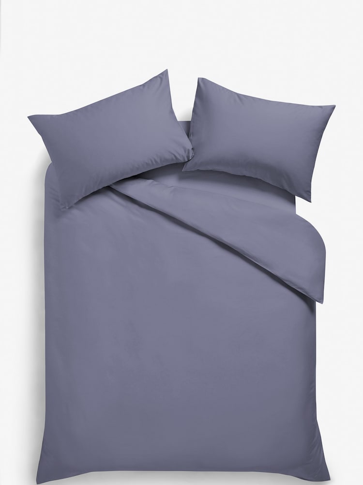 Blue 400 Thread Count 100% Egyptian Cotton Sateen Luxury Duvet Cover and Pillowcase Set - Image 4 of 4