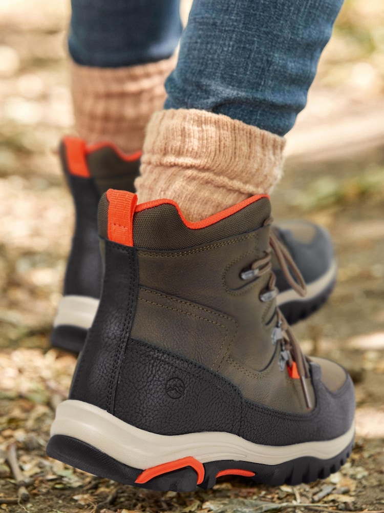 Khaki Green Regular/Wide Fit Next Active Sports Performance Forever Comfort® Waterproof Walking Boots - Image 4 of 9