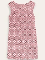 Boden Red Sleeveless Jersey Shift Dress - Image 5 of 5