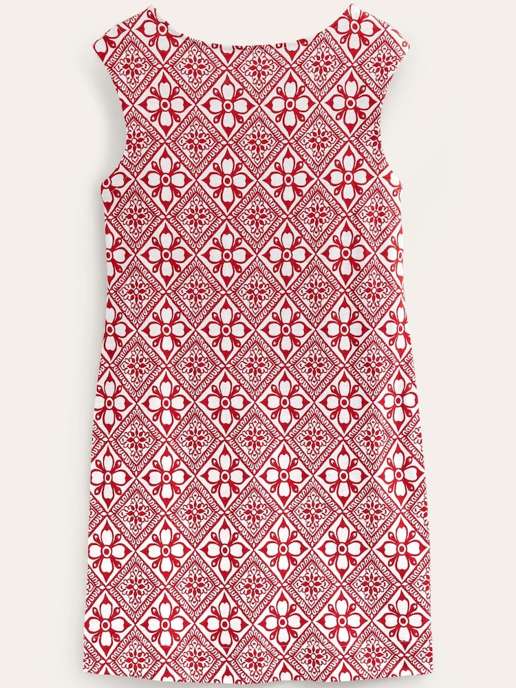 Boden Red Sleeveless Jersey Shift Dress - Image 5 of 5