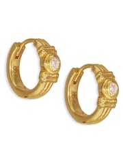 Pendientes de aro con topacio blanco de Ottoman Hands - Imagen 2 de 5