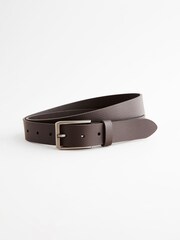 Brown Grainy Textured Leather Belt - Image 2 of 5