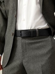 Black/Dark Leather Belt - Image 1 of 4
