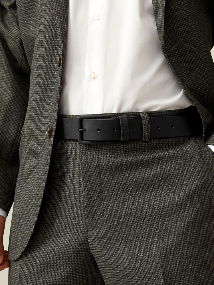 Black/Dark Leather Belt - Image 1 of 4