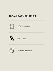 Black/Dark Leather Belt - Image 4 of 4