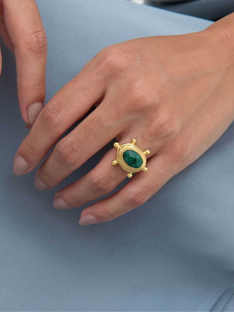 Tono oro esmeralda - Anillo de cóctel Zand de Ottoman Hands - Imagen 1 de 5
