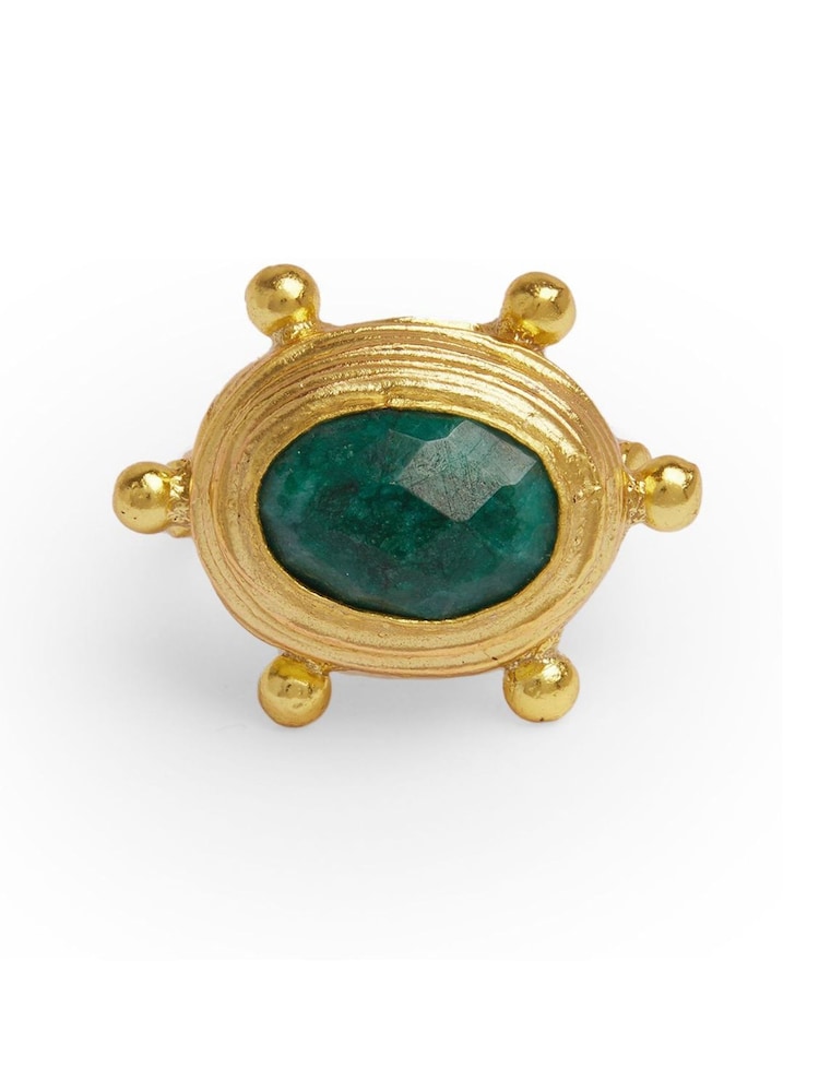 Tono oro esmeralda - Anillo de cóctel Zand de Ottoman Hands - Imagen 2 de 5