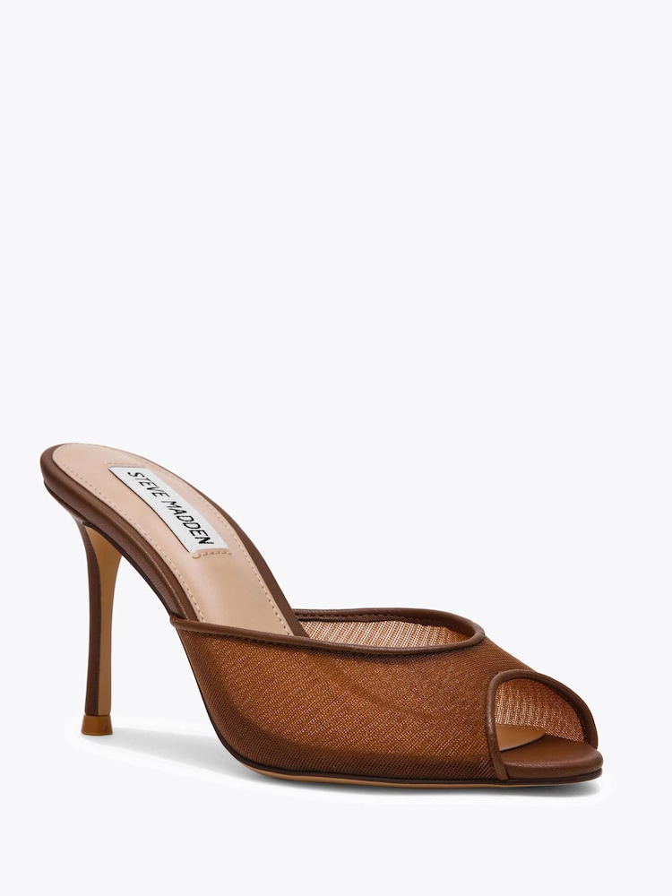 Steve Madden Brown Rollout Brown Mesh Sandals - Image 2 of 4