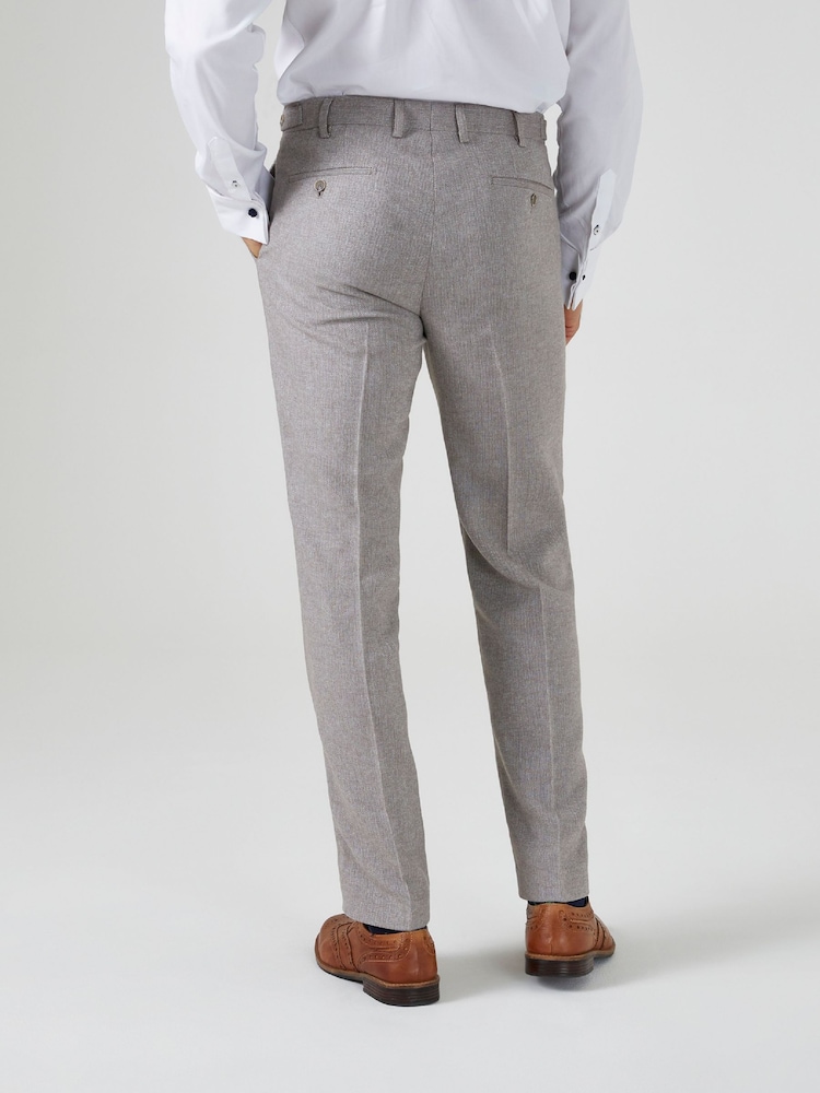 Бежевый - Skopes Tailored Fit Jude Tweed Suit: Trousers - Image 2 of 4