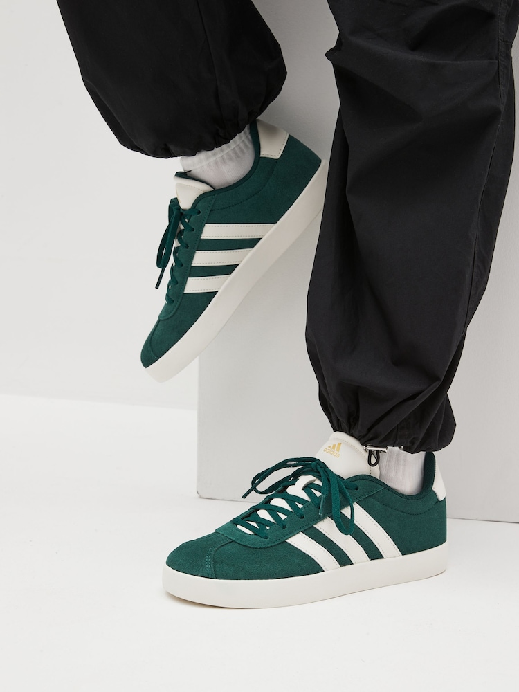 adidas Green/White Junior Sportswear VL Court Trainers - Image 1 of 11