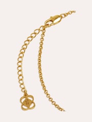 Ottoman Hands White Topaz Tennis T-Bar Necklace - 7суретінің 6 суреті