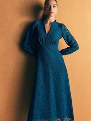Boden Blue Cassie Lace Tea Dress - Image 1 of 5