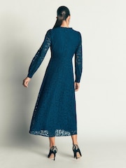 Boden Blue Cassie Lace Tea Dress - Image 3 of 5