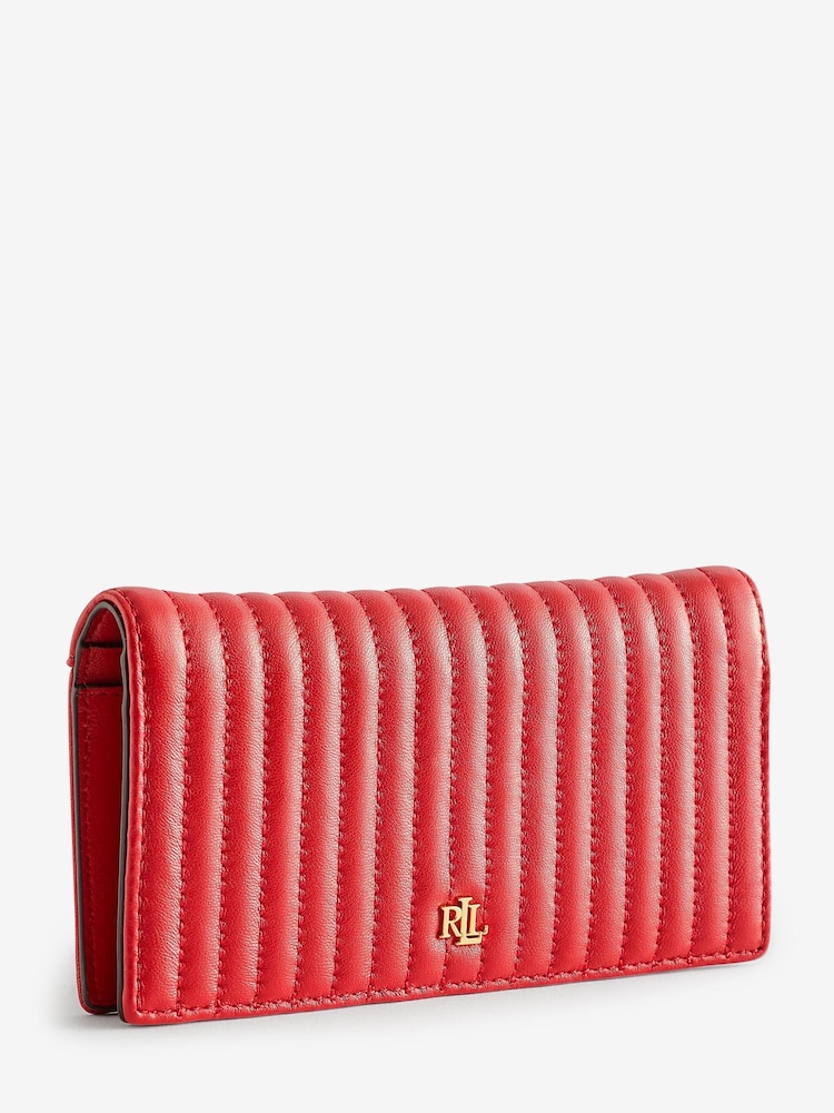 Lauren Ralph Lauren Red Slim Leather Wallet - Image 1 of 4