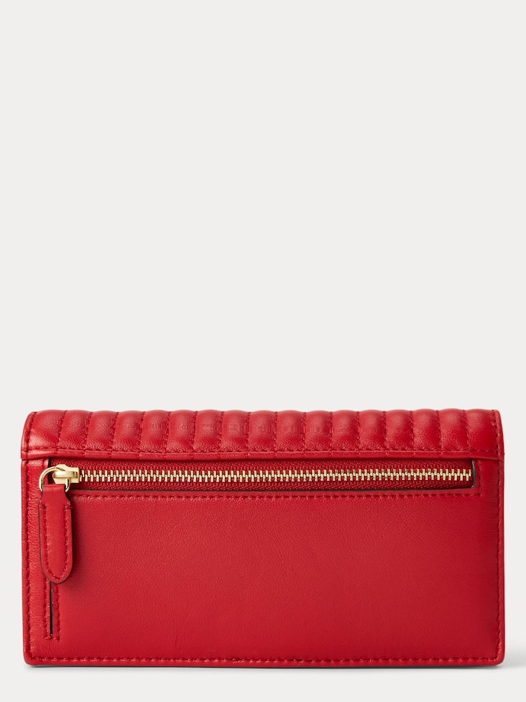 Lauren Ralph Lauren Red Slim Leather Wallet - Image 2 of 4
