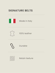 Brown Signature Central Stitch Leather Belt - Image 4 of 4