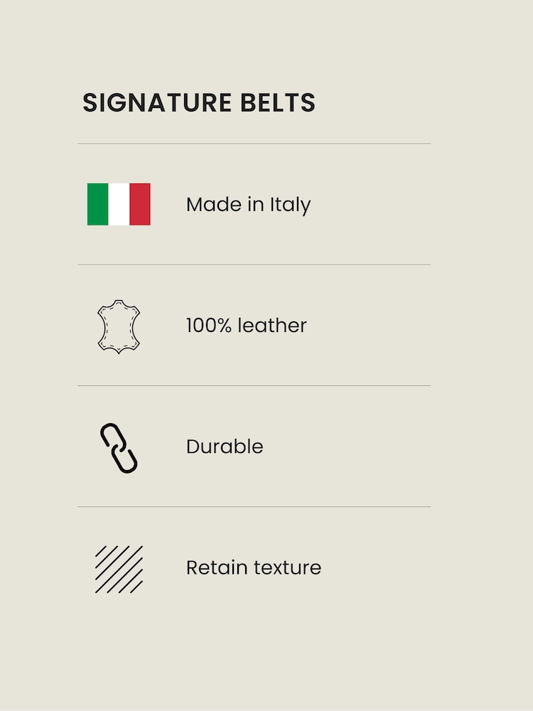 Brown Signature Central Stitch Leather Belt - Image 4 of 4