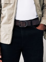 Brown Bottle Opener Buckle Leather Belt - Image 1 of 5