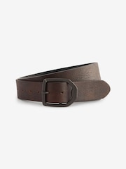 Brown Bottle Opener Buckle Leather Belt - Image 3 of 5