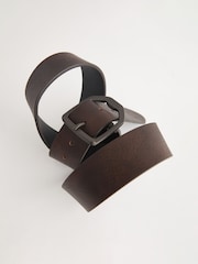 Brown Bottle Opener Buckle Leather Belt - Image 4 of 5