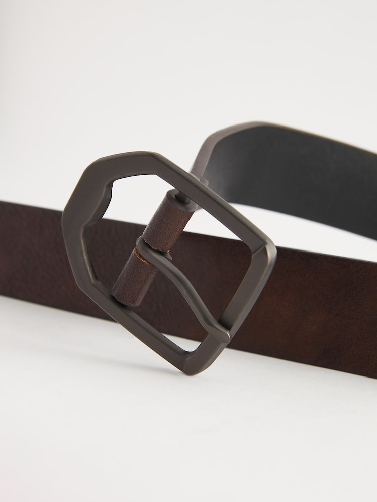 Brown Bottle Opener Buckle Leather Belt - Image 5 of 5