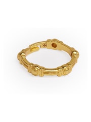 Ottoman Hands Gold Tone Tennis Link Stacking Ring - Image 2 of 5