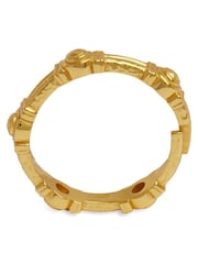 Ottoman Hands Gold Tone Tennis Link Stacking Ring - Image 4 of 5
