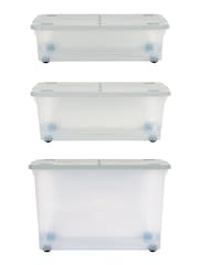 Wham 3 Piece Clear Wheeled Multisize Set - Image 5 of 6