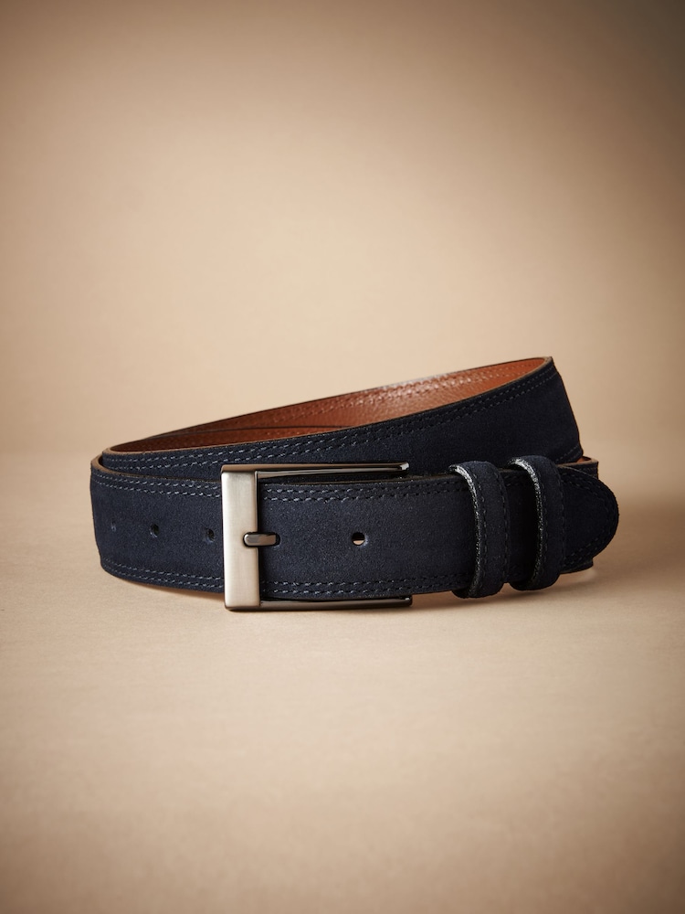 Blue Signature Double Keeper Suede Belt - Image 1 of 2 Blue Signature Double Keeper Suede Belt - Image 1 of 2