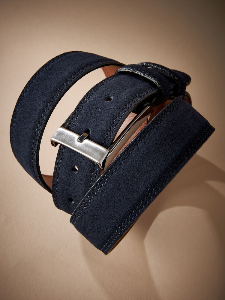 Blue Signature Double Keeper Suede Belt - Image 2 of 2 Blue Signature Double Keeper Suede Belt - Image 2 of 2