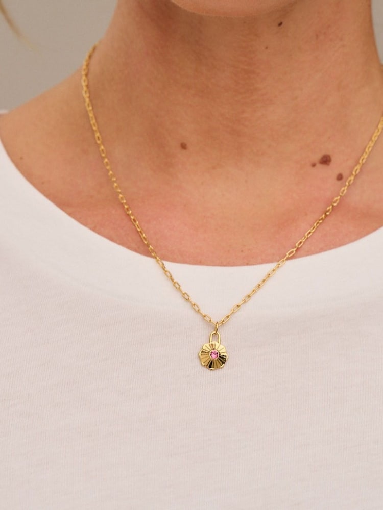 Orelia London Plated Birth Disc Necklace - Image 2 of 2 Orelia London Plated Birth Disc Necklace - Image 2 of 2