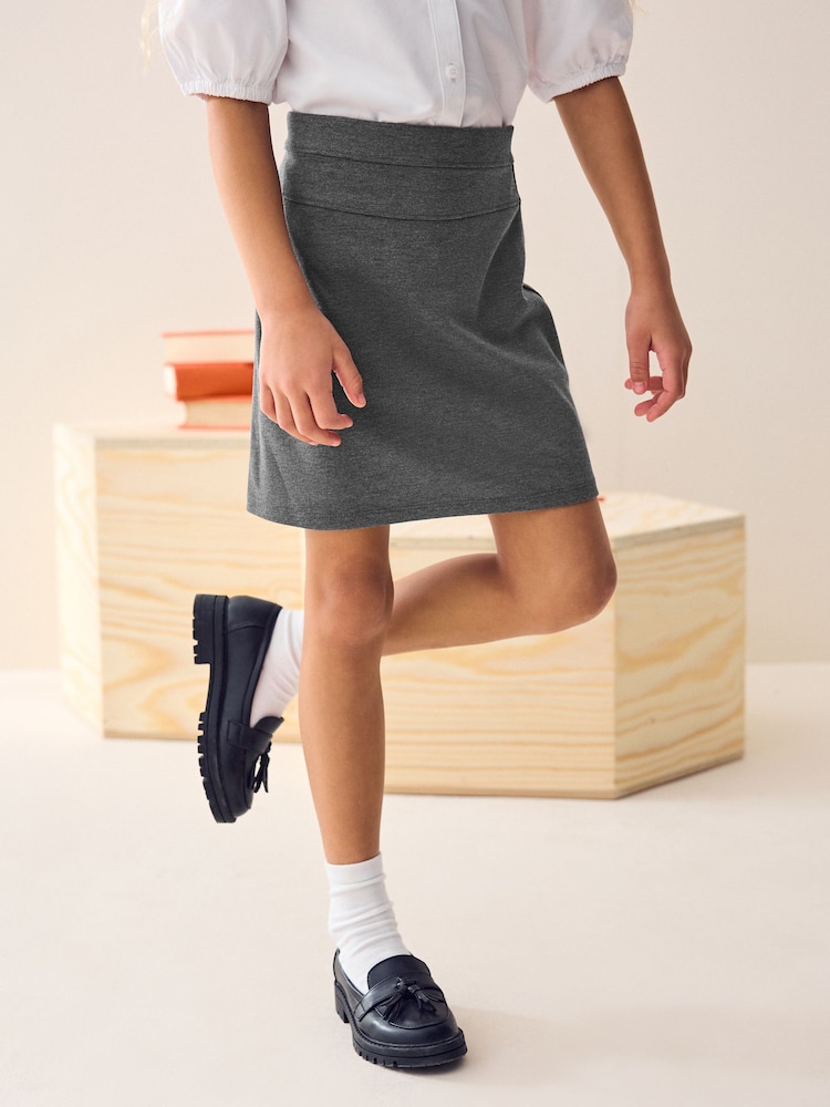 Grau - Jersey-Stretch-Bleistiftrock für die Schule im Pull-on-Stil (3–18 J.) - Bild 1 von 5 Grau - Jersey-Stretch-Bleistiftrock für die Schule im Pull-on-Stil (3–18 J.) - Bild 1 von 5