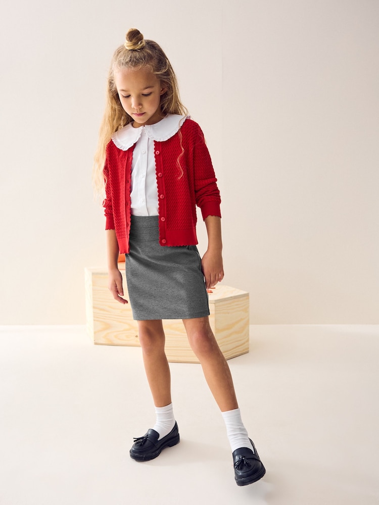 Grau - Jersey-Stretch-Bleistiftrock für die Schule im Pull-on-Stil (3–18 J.) - Bild 2 von 5 Grau - Jersey-Stretch-Bleistiftrock für die Schule im Pull-on-Stil (3–18 J.) - Bild 2 von 5