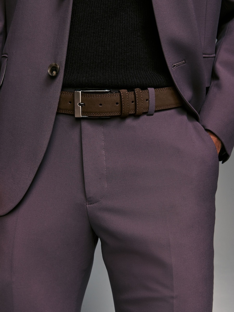 Brown Signature Double Keeper Suede Belt - Image 1 of 3