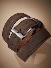 Brown Signature Double Keeper Suede Belt - Image 3 of 3