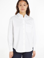 Calvin Klein Relaxed Cotton White Shirt - Image 1 of 6