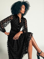 Boden Black Contrast Detail Tulle Dress - Image 1 of 6
