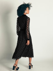 Boden Black Contrast Detail Tulle Dress - Image 3 of 6
