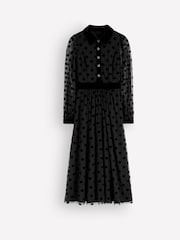 Boden Black Contrast Detail Tulle Dress - Image 6 of 6