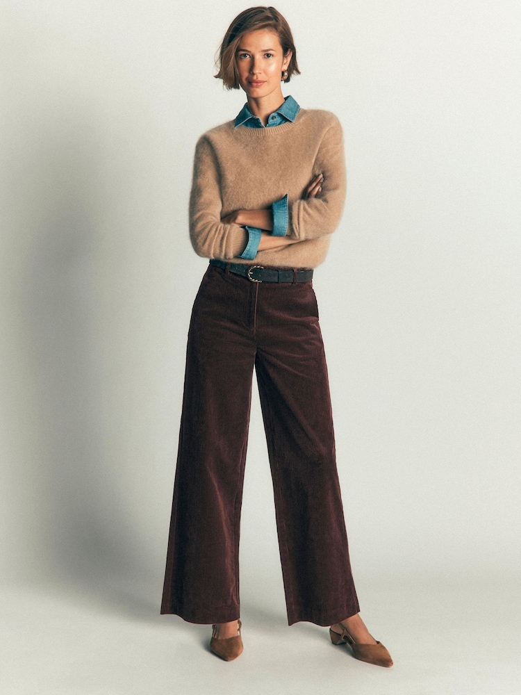 Boden Brown Belgravia Chunky Cord Trousers - Image 1 of 6