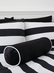 Style Sisters Black Velvet Bolster Cushion - Image 1 of 2