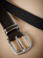 Brown Signature Leather Infill Keeper Belt - Image 2 of 4