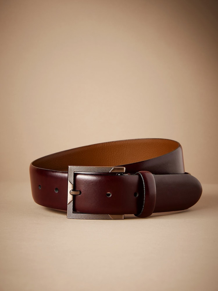 Brown Signature Shiny Leather Belt - Image 1 of 4