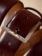 Brown Signature Shiny Leather Belt - Image 3 of 4