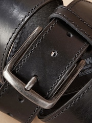 Black Signature Stitch Detail Casual Belt - Image 3 of 4