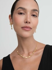 Ottoman Hands White Topaz Tennis Necklace - 7суретінің 1 суреті