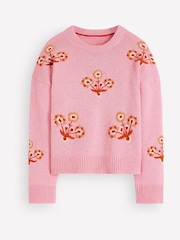 粉色 - Boden Ella 刺繡針織套頭衫 - 圖片 5，共 6
